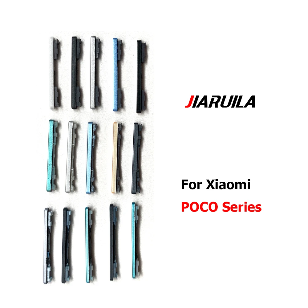 Mobile External Volume Button for Xiaomi Poco X6 X5 X4 X3 GT M6 M5 M4 F4 F3 F2 Pro 5G Side Power on Off Volume Key Replacement