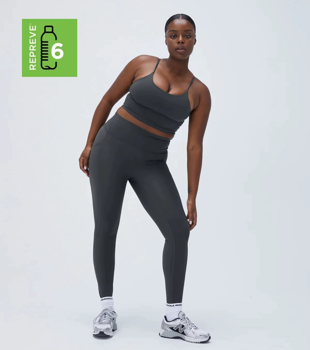 Sustainable Clothing Plus Size Sportswear Fitness Bra And Leggings 2 Pcs Set Recycled Yoga Wear For Fat Woman
