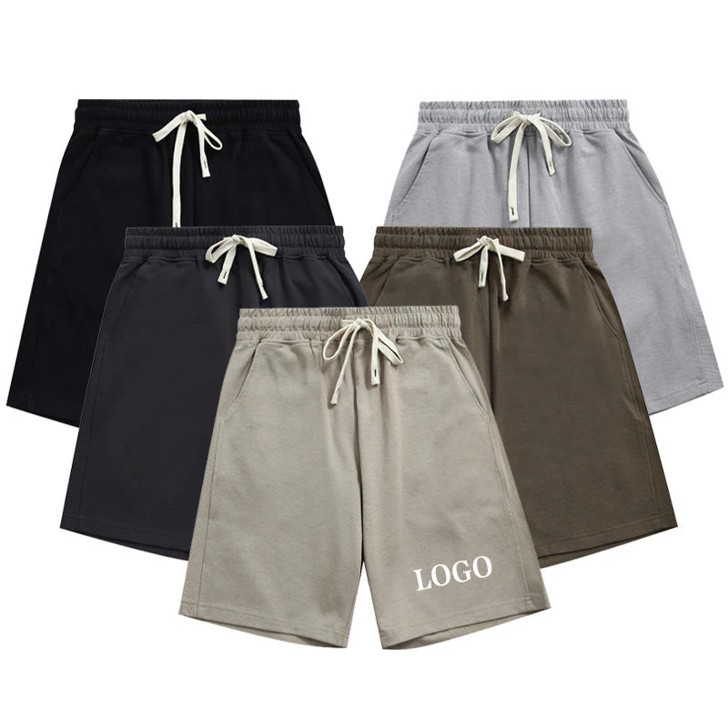 2025 Summer Custom Printed Mens Casual Gym Jogger Shorts 5 Inch Nylon Spandex Breathable Windproof Athletic Drawstring Shorts