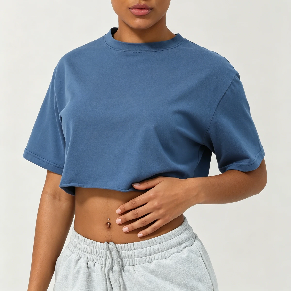 New Spring & Summer Yoga T-Shirt for Women - Loose Cropped Workout Top, Crew Neck Casual Athletic Tee