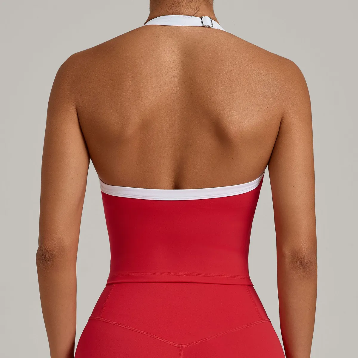 Summer Adjustable Shoulder Strap Halter Yoga Vest Breathable Lightweight Quick-drying Fitness Top Comfort Soft Sexy Backless