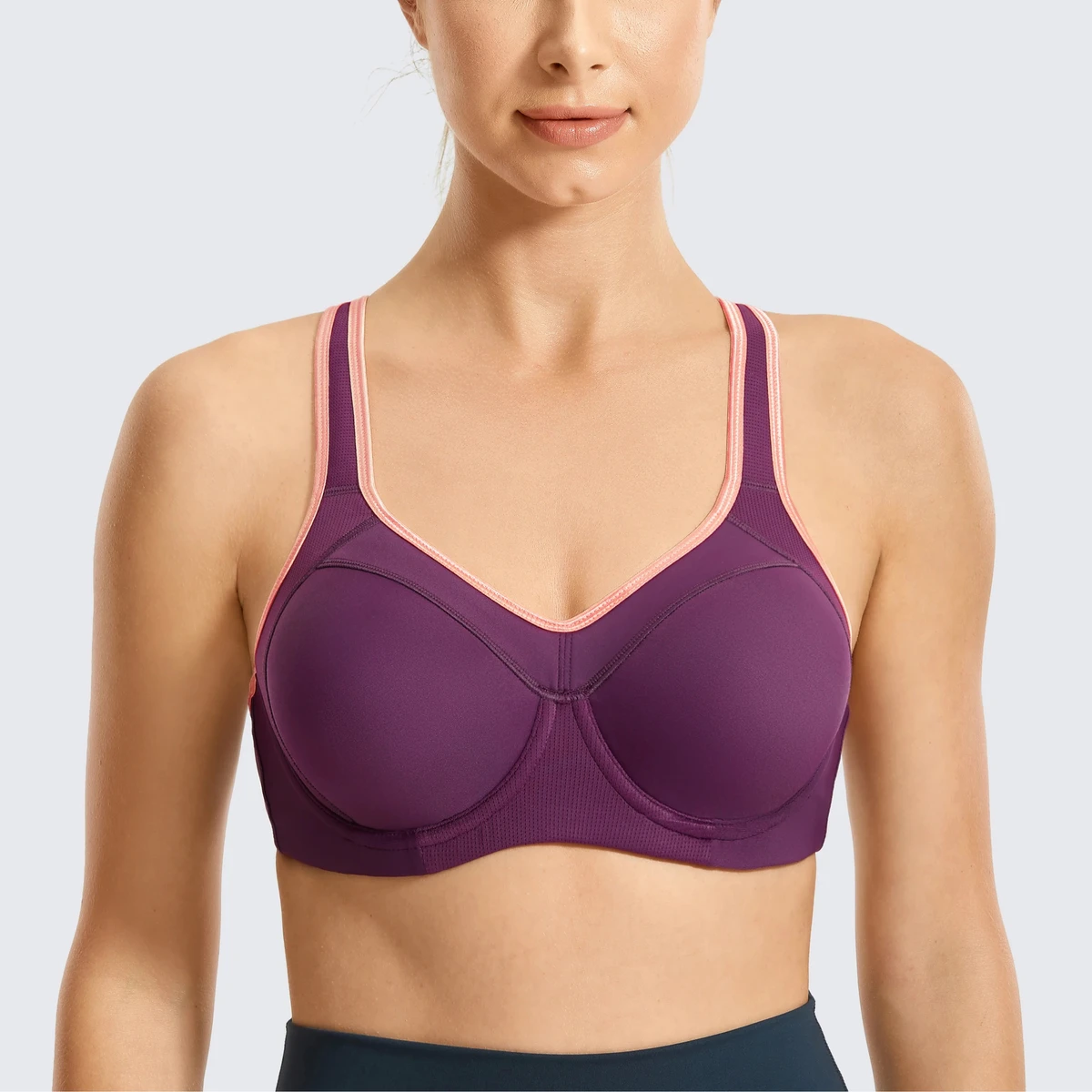 High Quality Seamless Simple Sports Bra Women Front Custom Logo Breathable Eco-Friendly Quick Dry Fitness OEM Serviced Plus Size