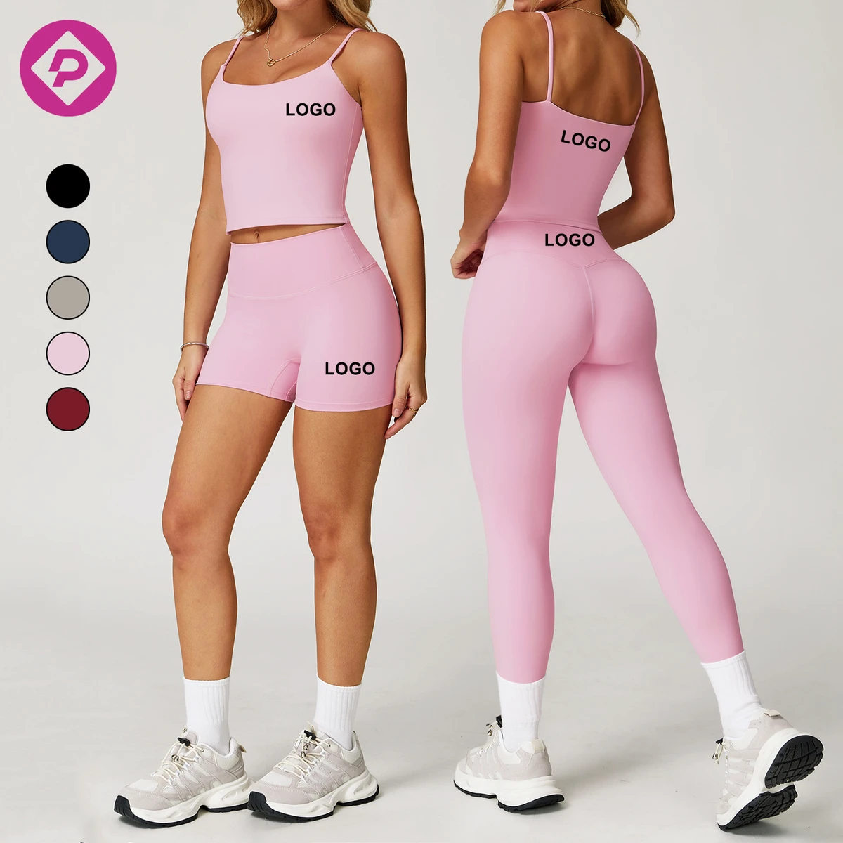 New Women Sexy Luxury Buttery Soft Silm Fit Fitness Set Sports Gym Workout Casual Yoga Women's Athletic Wear Sets