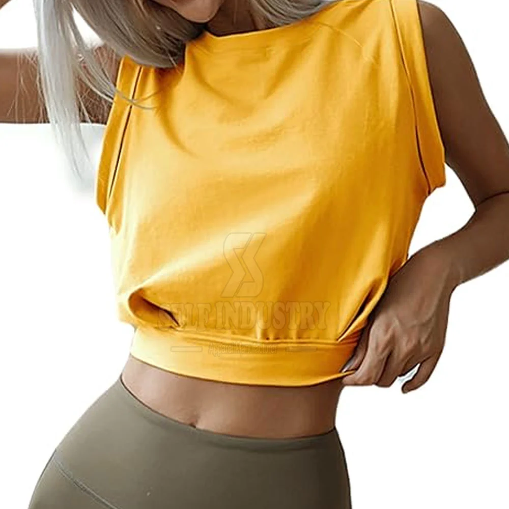 Women's Active Wear Seamless Yoga Crop Top New Design with Breathable Feature Low Price OEM Service Logo on Front
