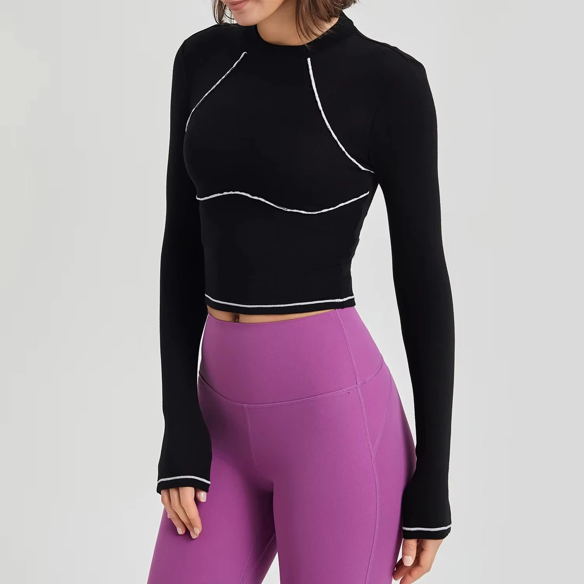 Women Zipper V-neck Four-Way Stretch Plus Size Breathable Quick-Dry Eco-Friendly Yoga Sports Half Sleeve Shirt Autumn Casual