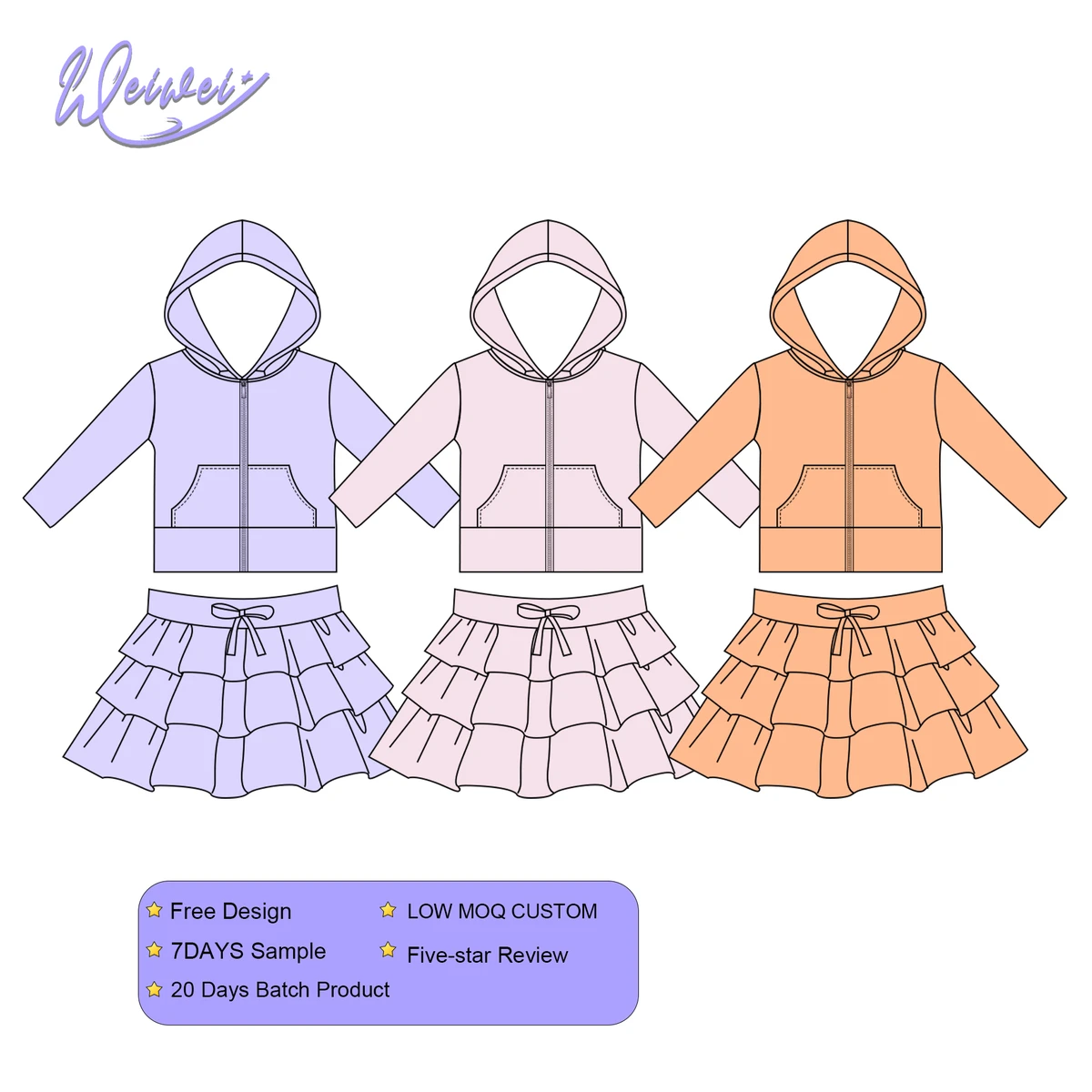 WEIWEI Girls Sports Kids Clothing Sets Long Sleeve Tennis & Yoga Gym Workout Two-Piece Clothes for Kids