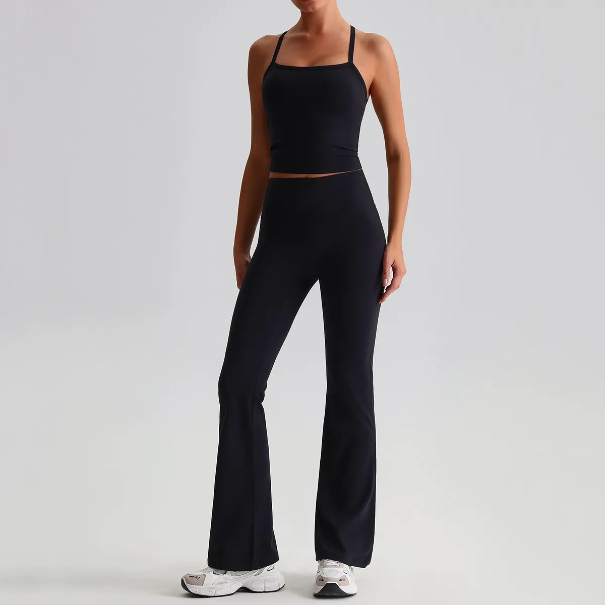 Anti-Slip Athletic 2 Piece Yoga Set Women Leggings Sports Bra Quick Dry Breathable Stretch Workout Suit Custom OEM Wholesale