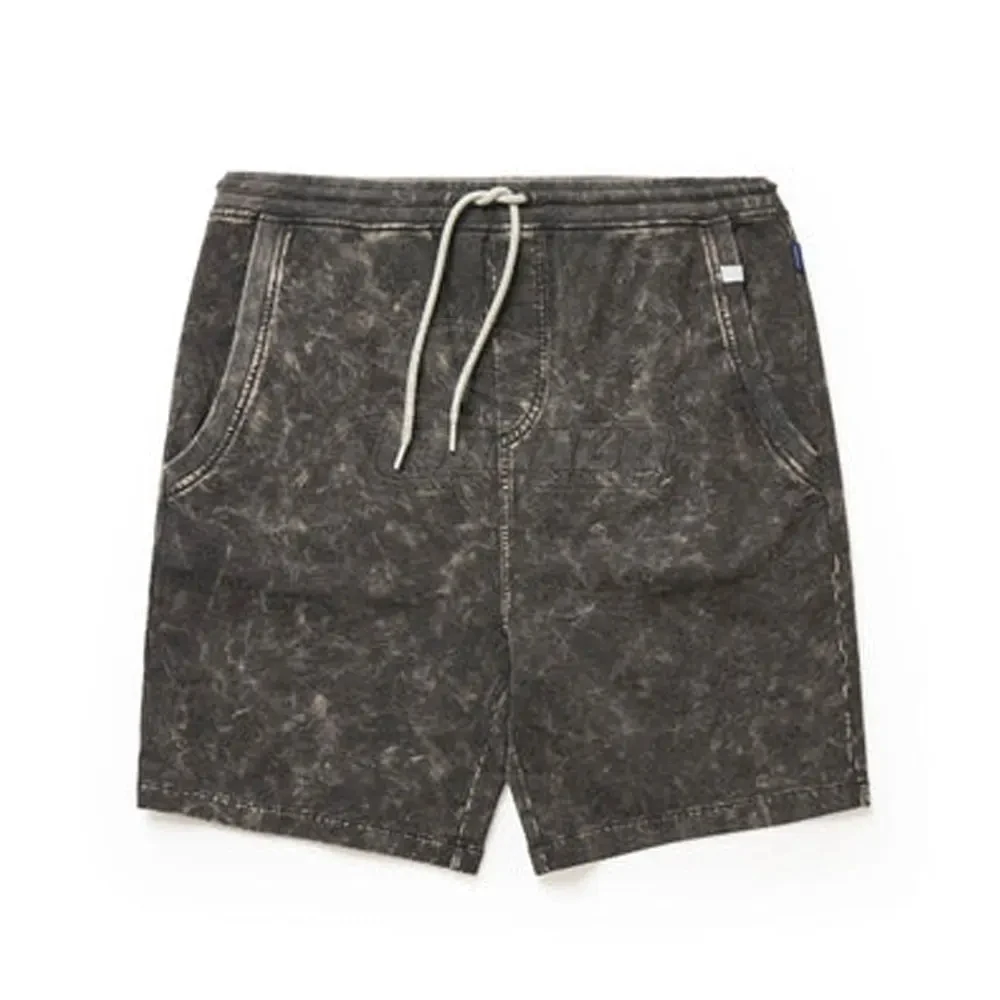 Factory Direct Sale Acid Wash Cotton Shorts Plus Size Workout Breathable Quick Dry Elastic Waist High Street Style