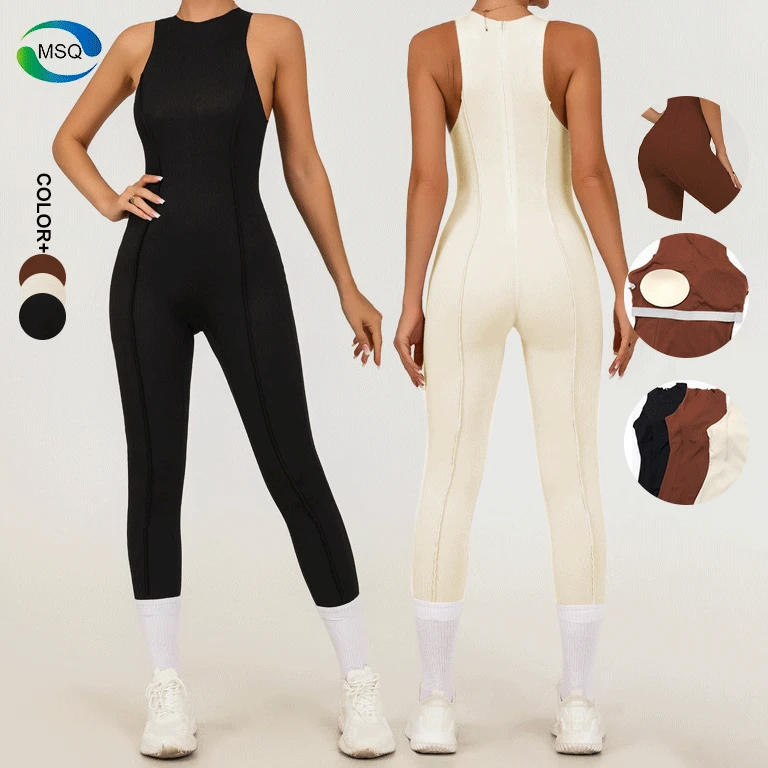 Women's Comfortable Yoga Jumpsuit Soft Fabrics High Elastic Workout Suit One Piece Breathable Design Quick Dry Sports Bodysuit
