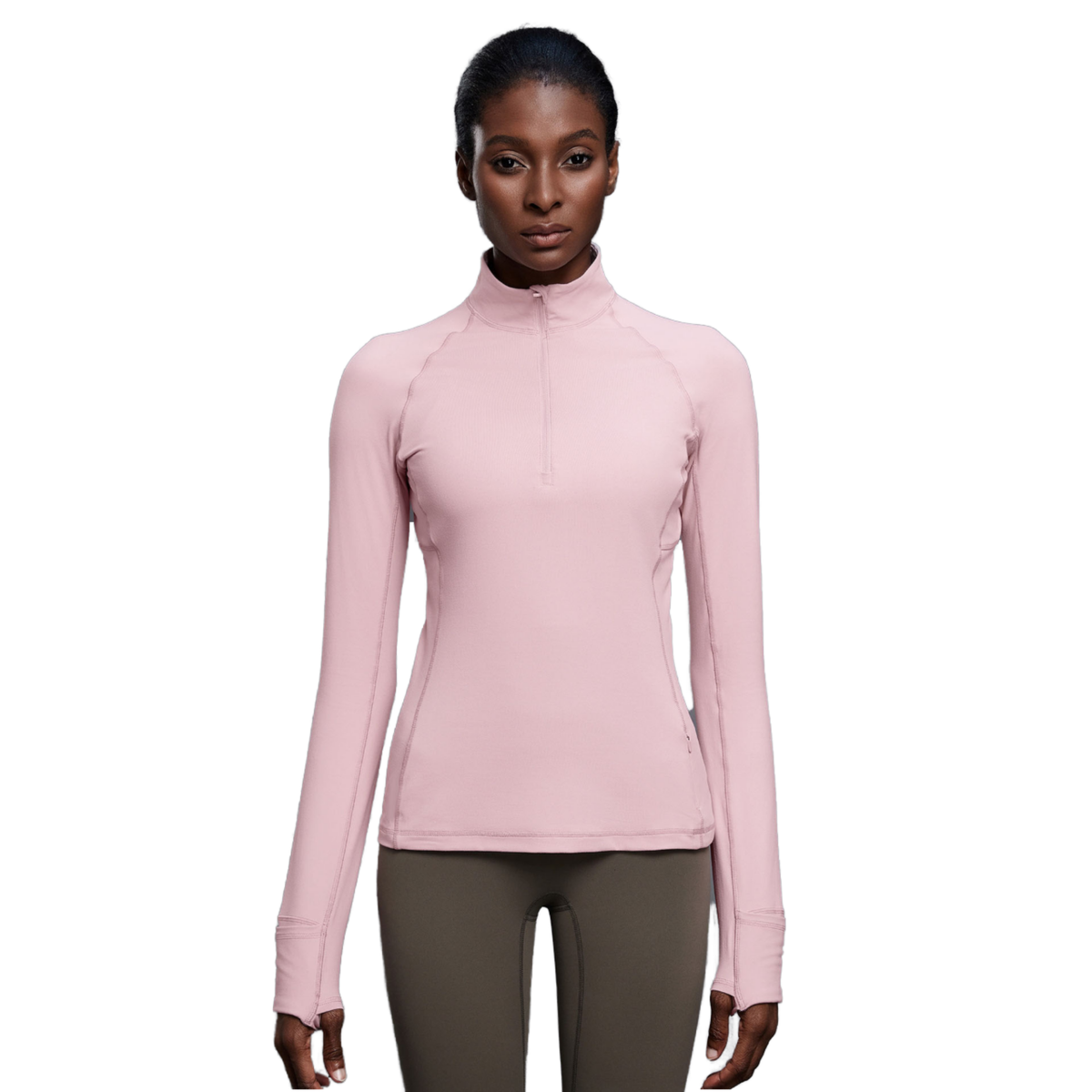 Breathable Stand Collar Half Zip Gym Loose Fit for Sport Jacket Long Sleeve Running Yoga Top for Women