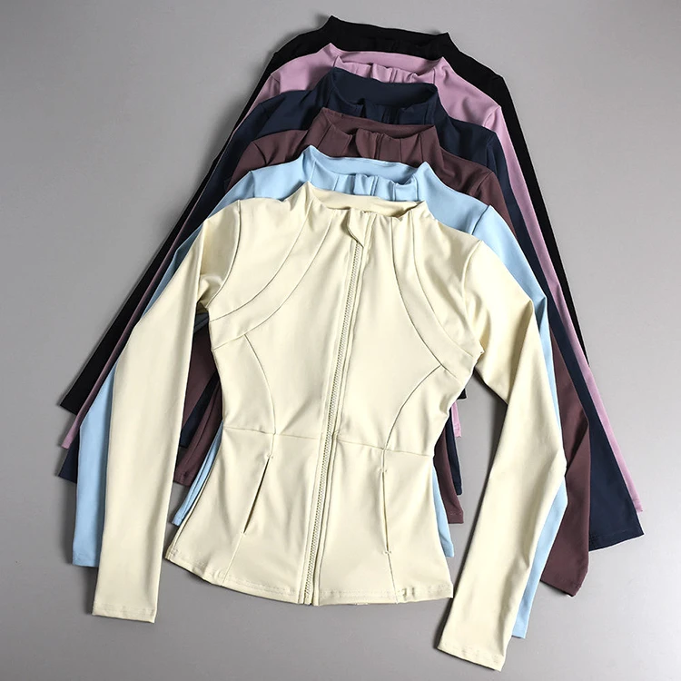 2026 Custom Logo Winter Quick Dry Women's Sports Fitness Tops Windproof Breathable Tight Running Gym Yoga Jacket