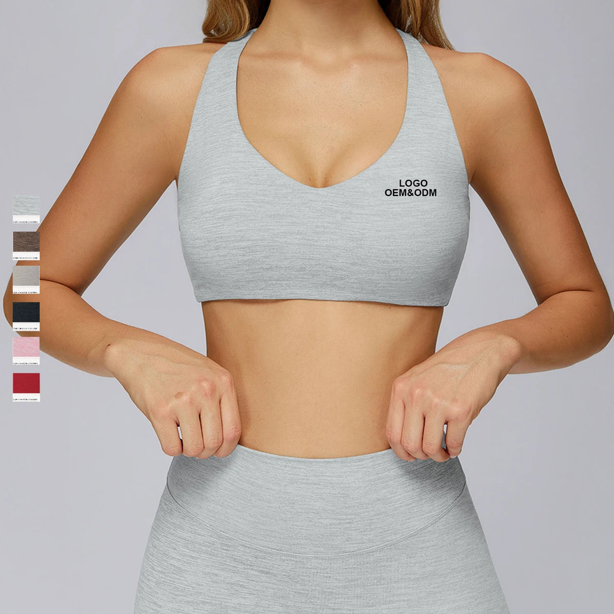 Seamed Brushed Yoga Bra Outdoor I-shaped Beautiful Back Fitness Clothes Women's Running Tights Casual Sports Bra