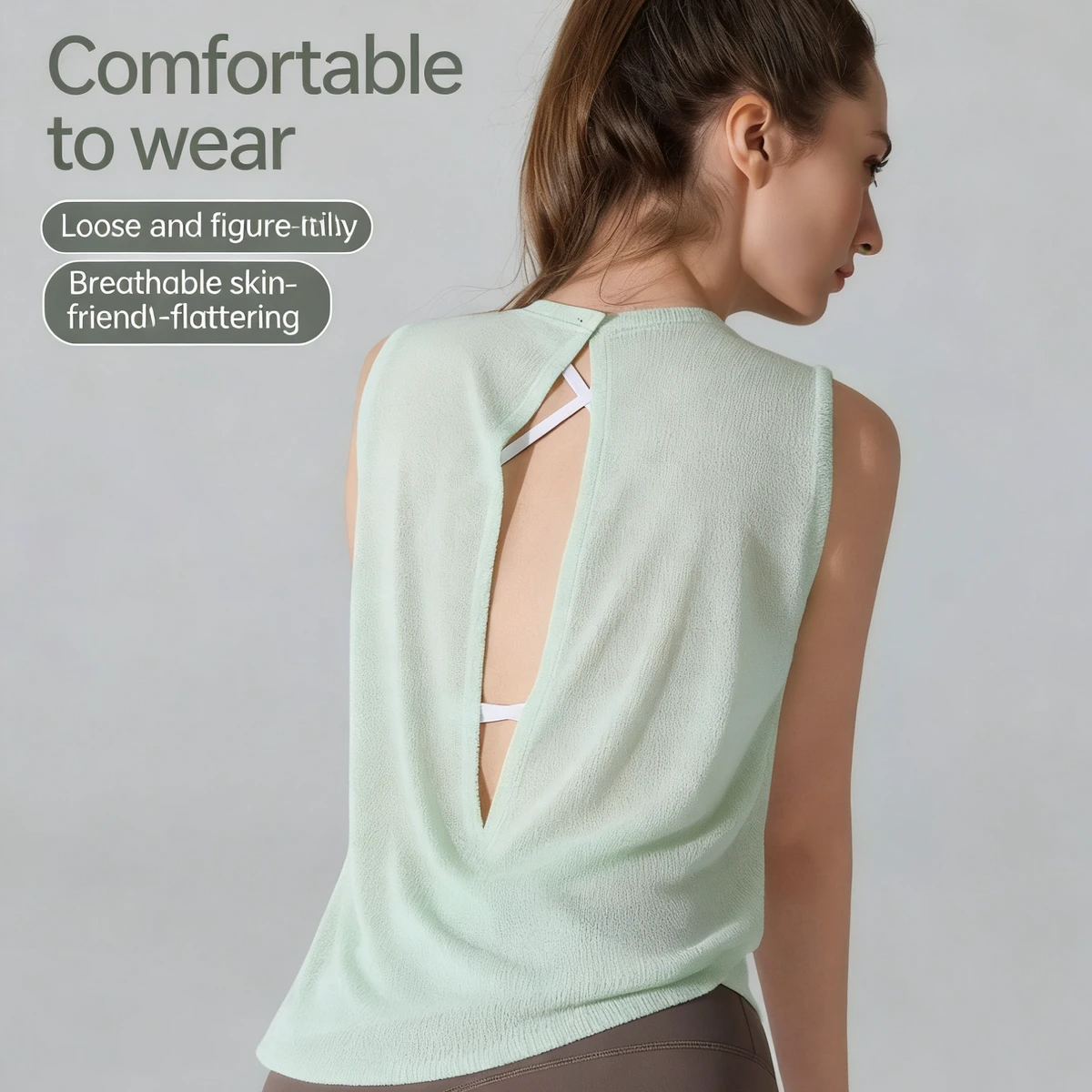 Cross Border Sports Blouse Lightweight Breathable Quick Drying Pilates Running Tank Top Summer Fitness Yoga Wear Women 100%