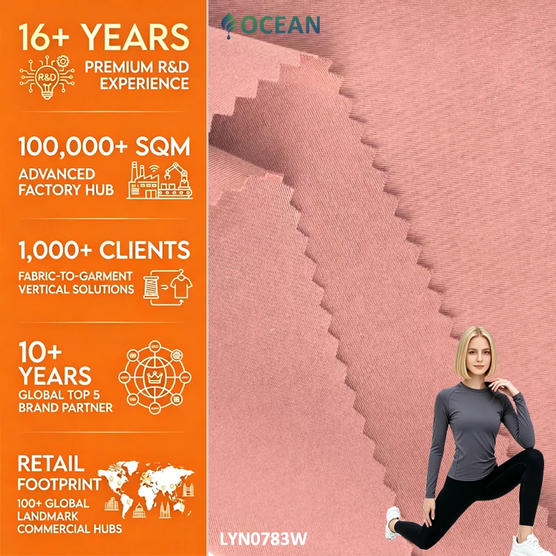 Cool Touch Knitted Spandex/Nylon Fabric with Wicking Breathable Stretch Lightweight Firm Hand Feel for Activewear