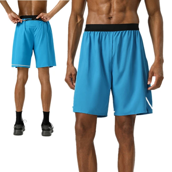 Breathable Loose Plus Size Summer Polyester Spandex Five-Quatar Shorts Fitness Running Four-sided Elastic Sports Men's Shorts