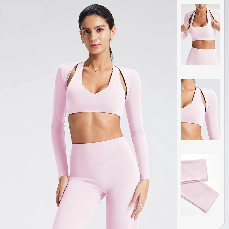 Naked Feel Sports Long Sleeve Crop Top For Pilates Lightweight Summer Women's Sports Gym Running Fitness Yoga Wear