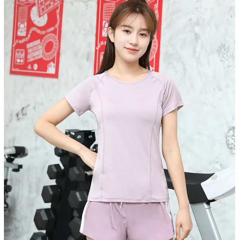 Women Tight Quick Dry Sports Clothing 5 Piece Sets Custom Running Gym Fitness Yoga Sets