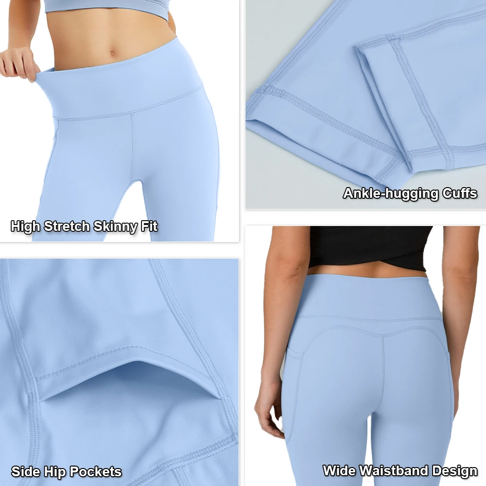 Buttery Soft Stretchy Yoga Pants for Women, Breathable Moisture Wicking Fitness Leggings, Low Minimum Order Quantity
