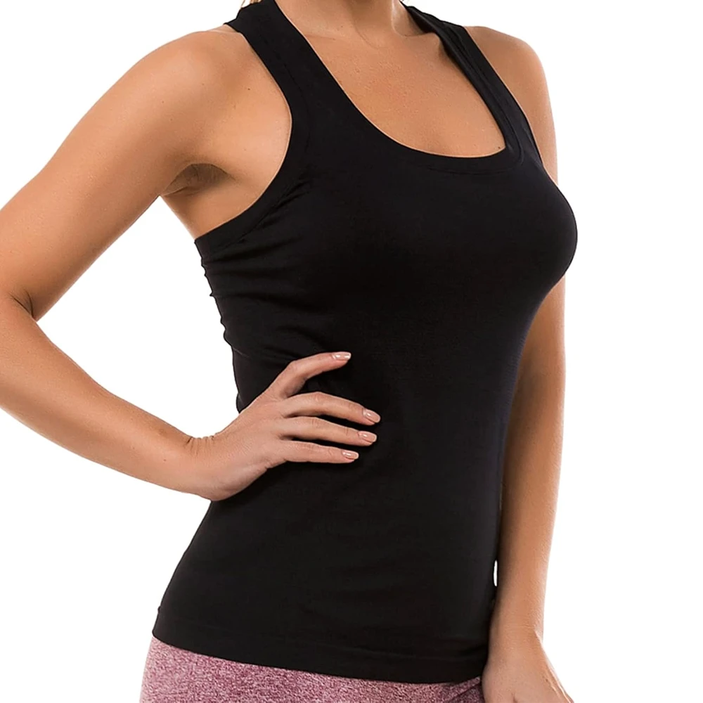 Women athletic tank top soft stretch sleeveless fitness top for gym yoga running sports and all day comfort