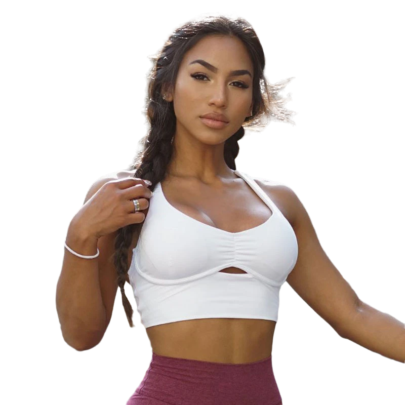 Newest Yoga Fitness Underwear Women Shockproof High Impact Sports Bra Racer Back