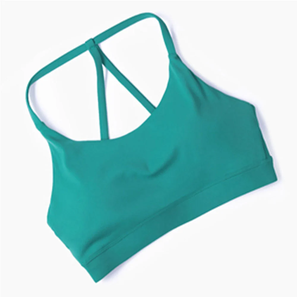 Breathable High Support Fitness Bra for Women with Front Logo Lightweight Quick Drying for Summer Outdoor Activities