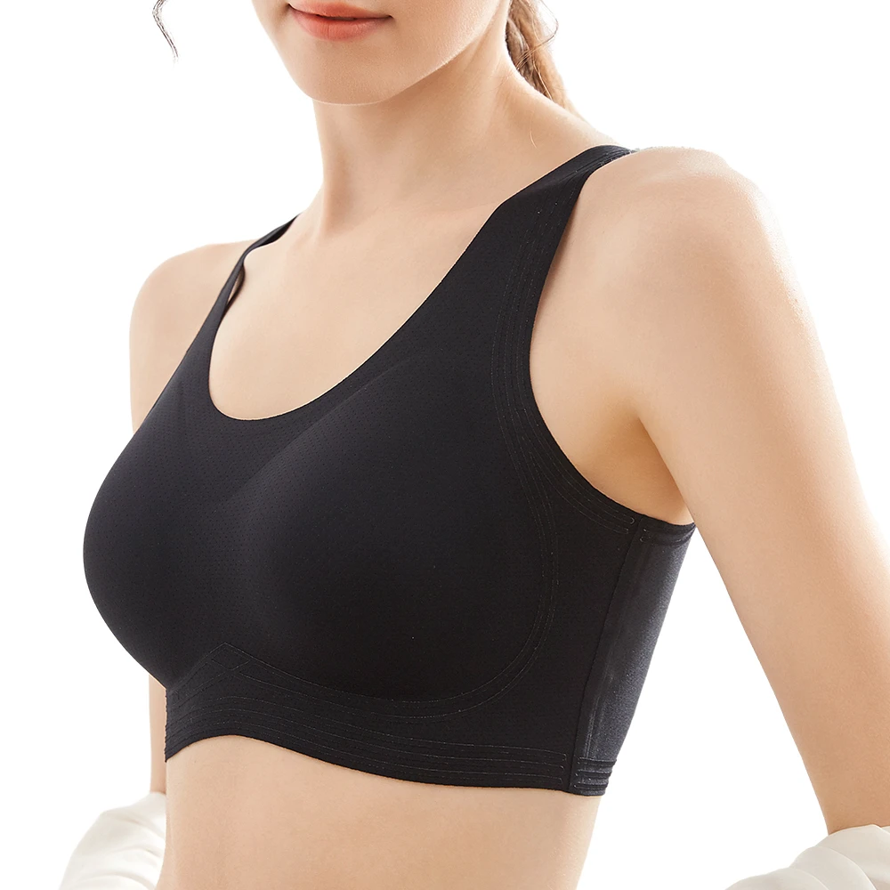 Customized Women's Wireless Bra Full Cup V-Neck Ladies' One-Piece Bras Seamless Lightweight Sport Breathable Adults Bralettes