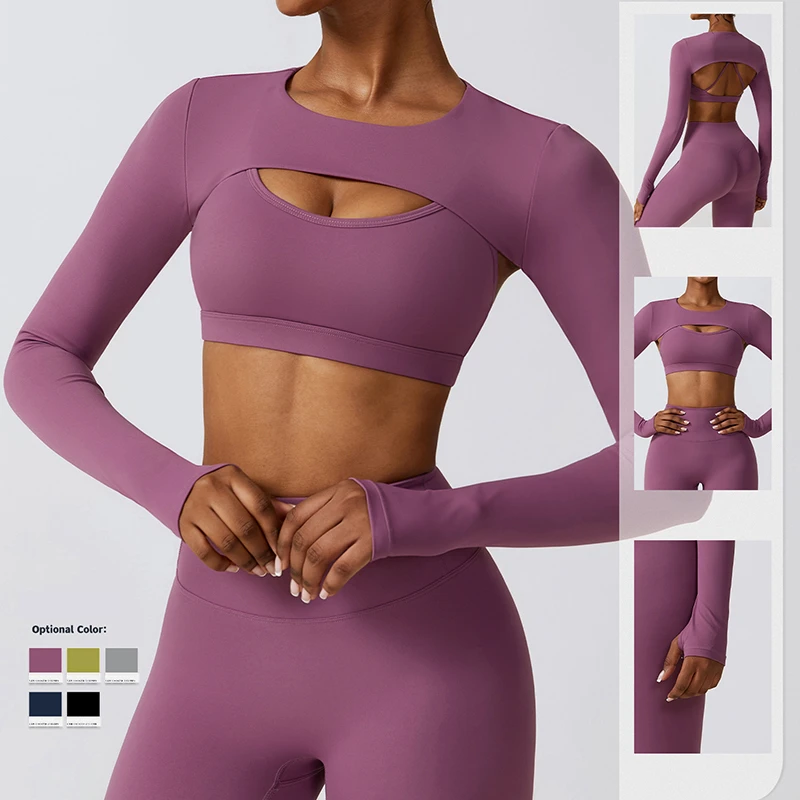 Custom Activewear Manufacturers Three Piece Yoga Leggings Sports Bra Set Women Tummy Control Workout Gym Clothing Suit