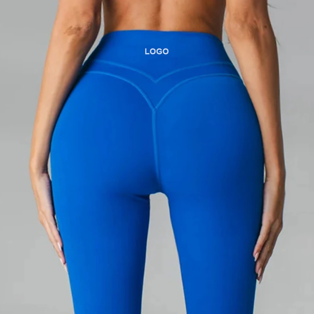 Custom Quick Dry Workout Gym Fitness Sports Wear Pants Butt Lift V Shape High Waist Yoga Leggings for Women