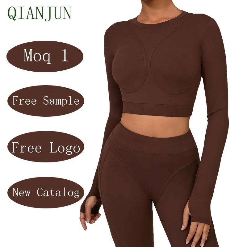 Women High Stretchy Long Sleeve Activewear Crop Tops Breathable 4-Way Reversible Workout Fitness Yoga Pilates Sport Tops