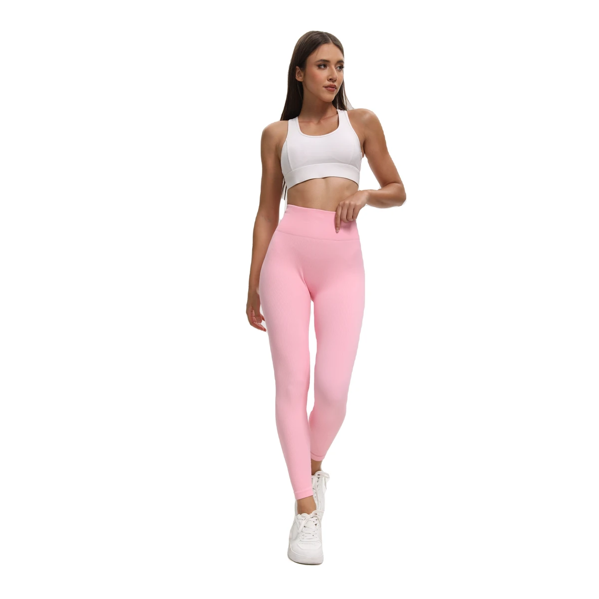 (Overseas Warehouse Shipping) 2026 New Arrival Solid Color High Waist Four-Way Stretch Full Length Breathable Eco-Friendly Yoga