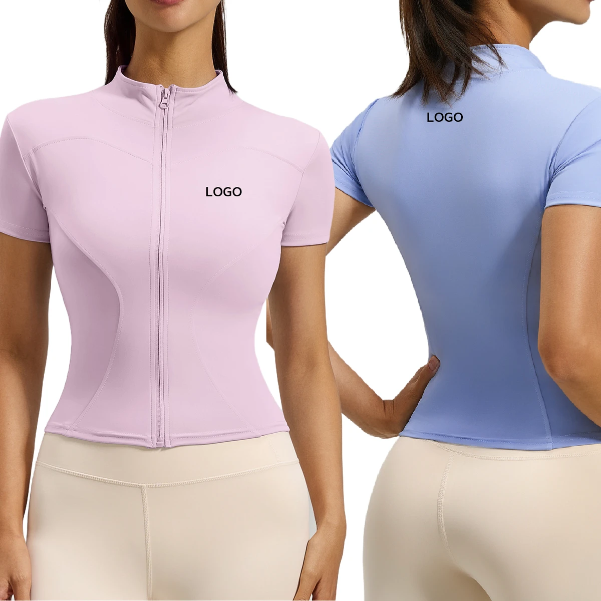 Women's Plus Size Seamless High-Stretch Yoga Jacket Tight-Fitting Sleeveless Running Top Skin-Tight Solid Fitness Short Sleeves