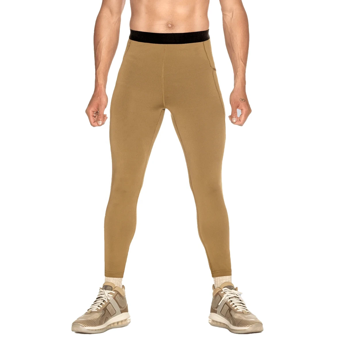 Men's High Quality Customized Active Wear Cotton Bamboo Fiber Slim Fit Anti-Bacterial Compression Breathable Snagging Leggings