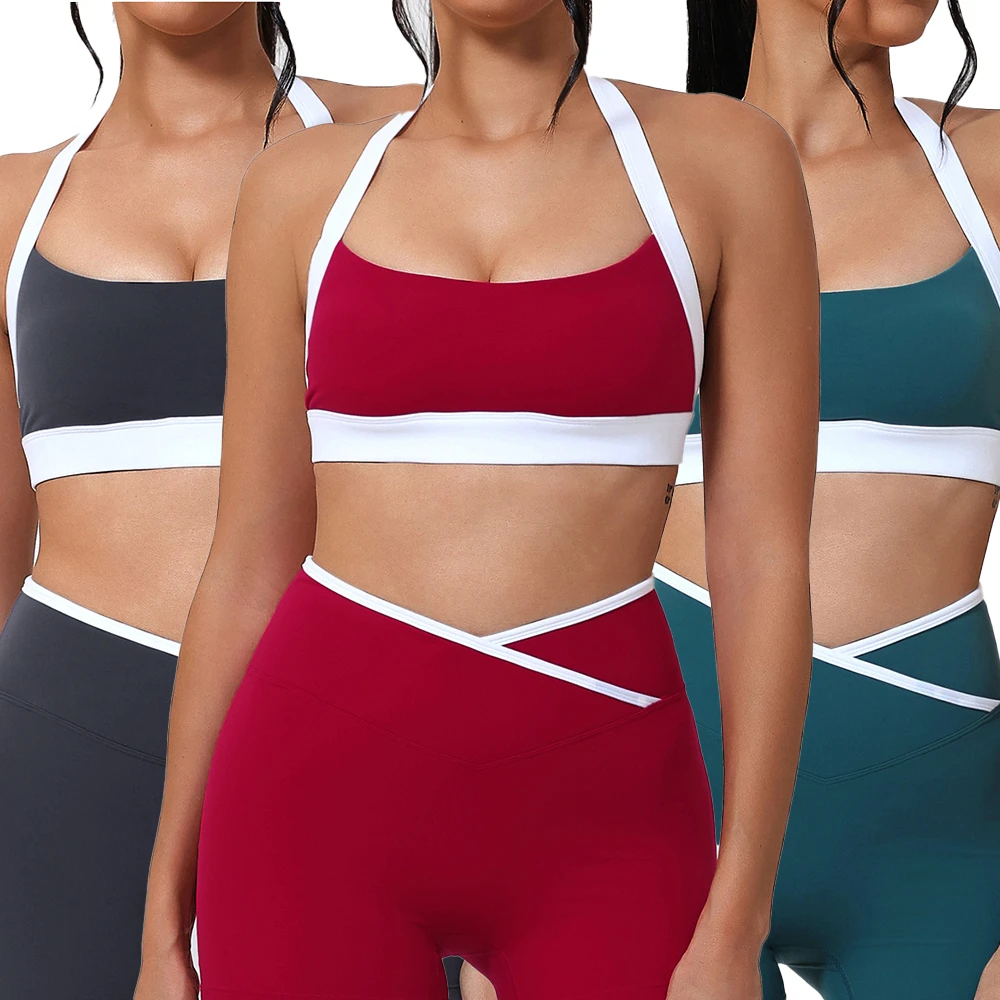Hot Sexy Women Sports Yoga Bra Girls Gym Fitness Wear Bra Top Workout Fitness Backless Sports Bra