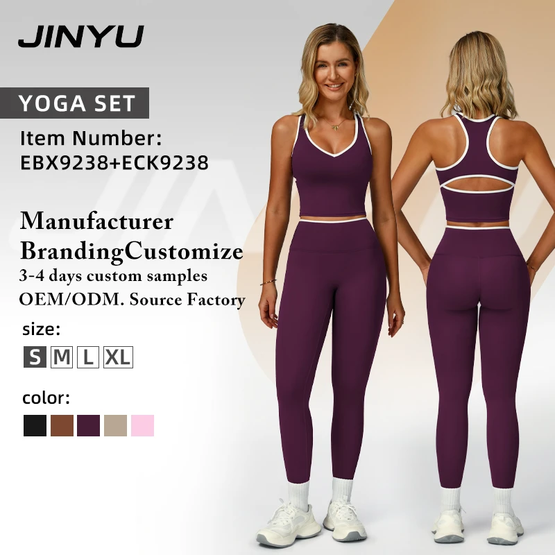 Sportswear Manufacturer Activewear Sets Gym Outft Fitness Wear Workout Leggings Sets Yoga 2piece Clothing Leggings Set For Women