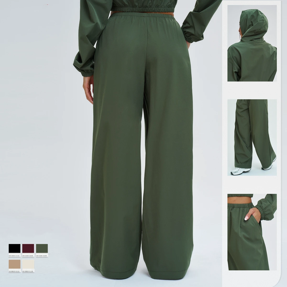 Activewear Pants Sports Zipper Jacket Pocket Gym Clothing Breathable 2 Piece Yoga Women Workout Set