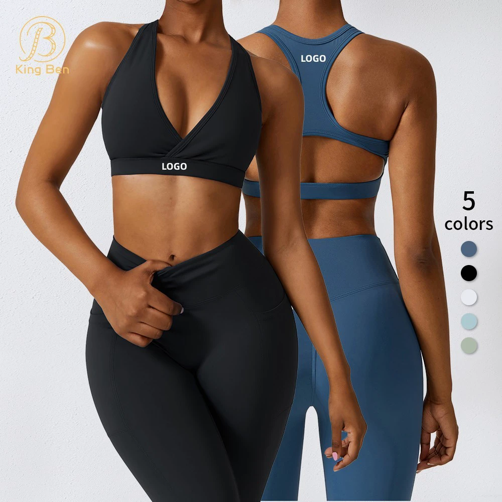 Factory OEM/ODM Activewear Bra Sexy I-Shape Back Push up Plus Sizes Sport Bra Sleeveless Gym Sports Crop Tops