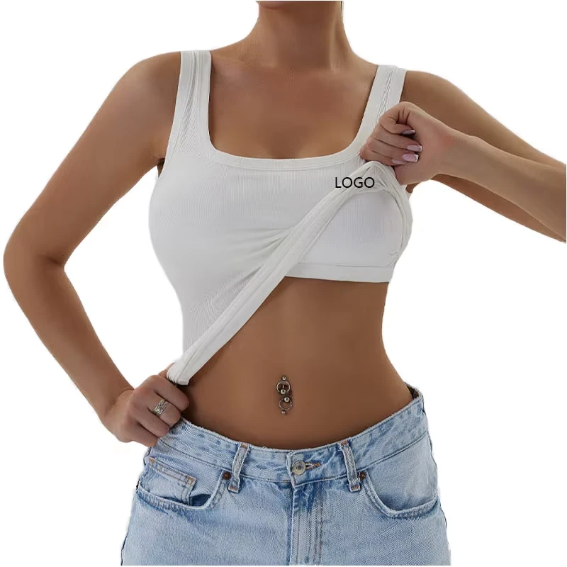 Fashion New High Quality Breathable Elastic Spandex Workout Tops Yoga Sports Fitness Gym Sleeveless Women's Polyester/Nylon
