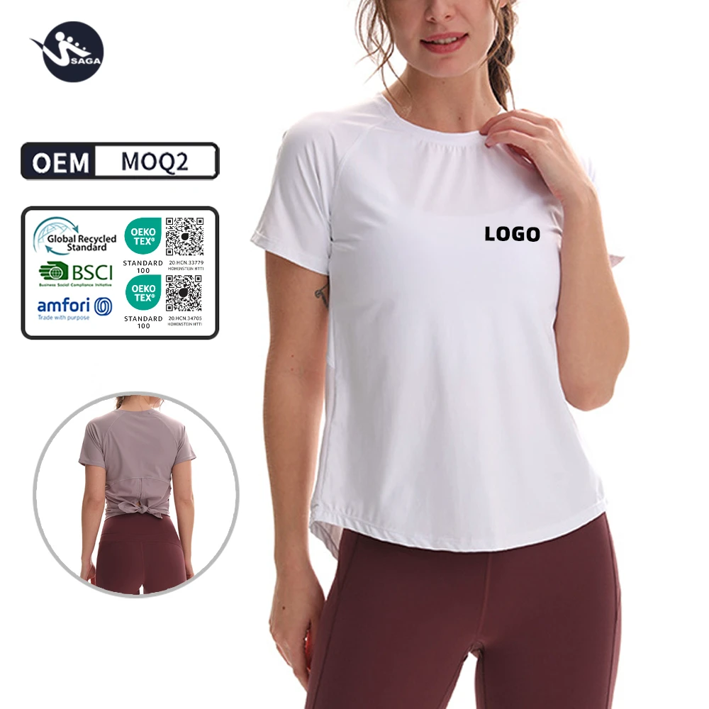 Women's Short Sleeve Workout Shirts Breathable Mesh Active Yoga T-Shirts Quick Drying Athletic Tee Tops