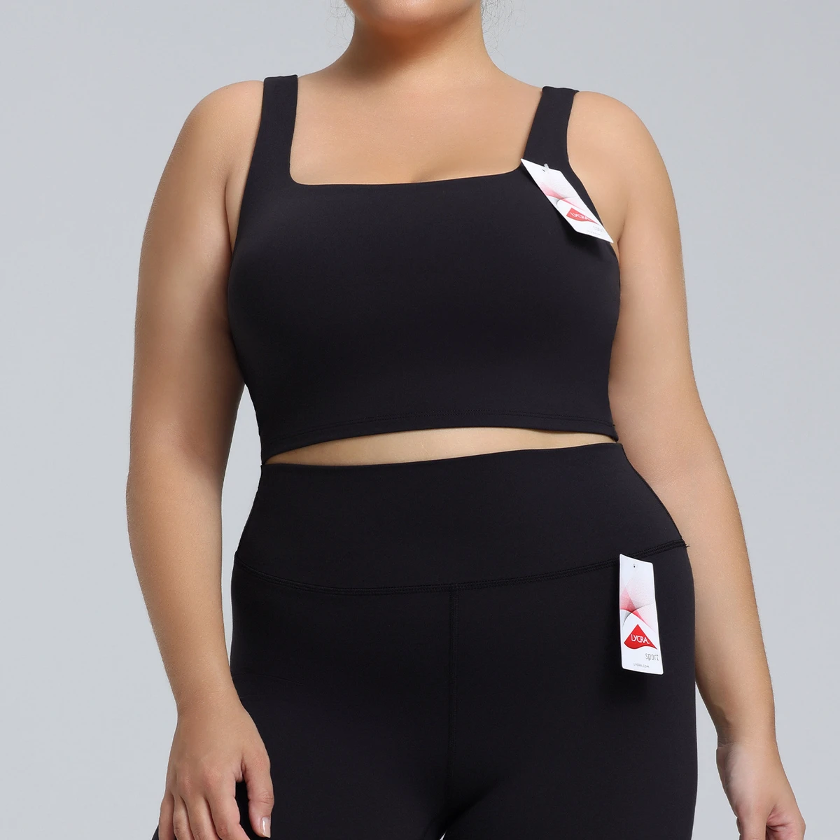 Solid Color High Waist Spandex/Nylon Plus Size Gym Yoga Sets for Women Fitness Sports Bra and Pants EU S-3XL