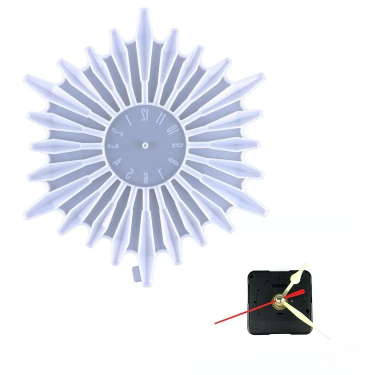 Silicon Decor Resin Mold Kit for Wall Home Decoration Clock Mold for Epoxy Resin Casting Silicone Resin Mold for Large Clock