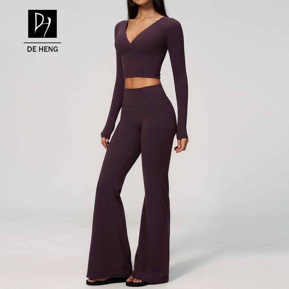 2026 New Custom Activewear Sexy Top Long-Sleeved T-shirt Quick Dry Running Casual Sports Yoga Gym Fitness Womens Sets