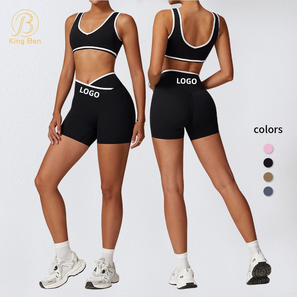 Wholesale Fitness Yoga Active Wear Set Two Piece Gym Clothing Sports Bra Leggings Athletic Women Fitness Yoga Set