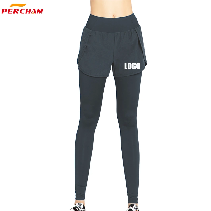 Women 2 In 1 Sports Leggings Spring Autumn Running Yoga Pants Stretchy Quick Dry Hip Lifting With Pocket Fitness Workout Pants