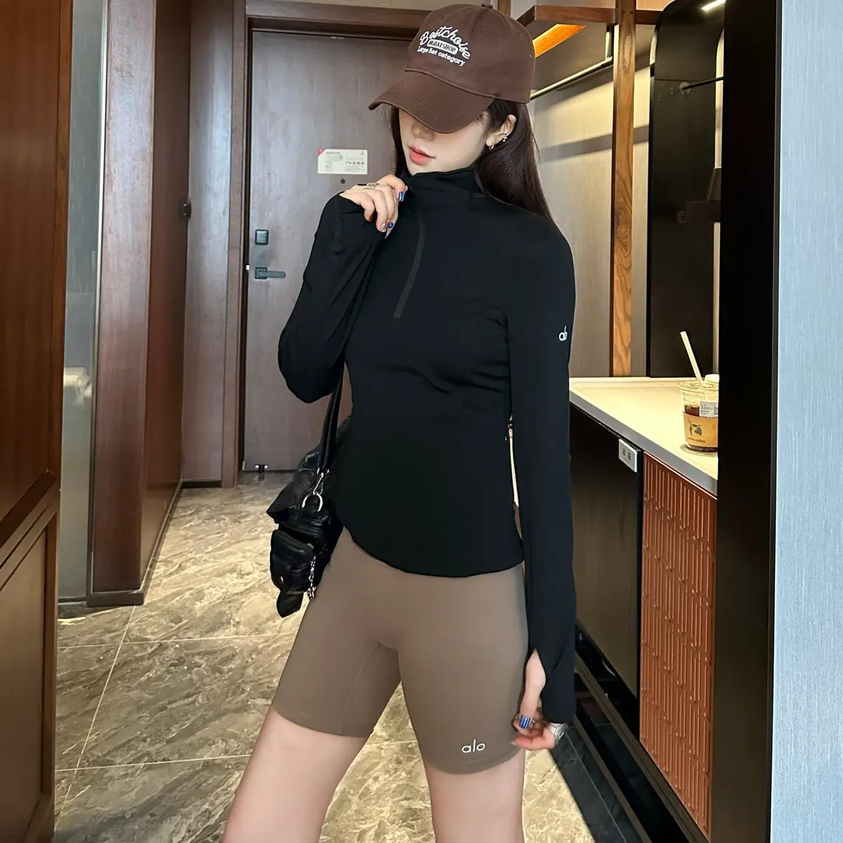 Wholesale Customized AL0 Summer High-quality Women's Top Women's Long Sleeved T-shirt Sportswear Set Fitness Yoga Suit