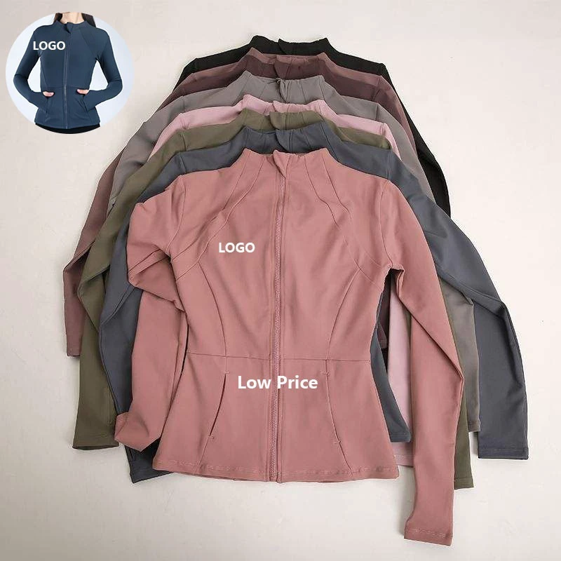 Wholesale Workout Multi Colors Sport Wear Comfortable Design Yoga Top Zip-up Jacket With Pocket Women Workout Jackets