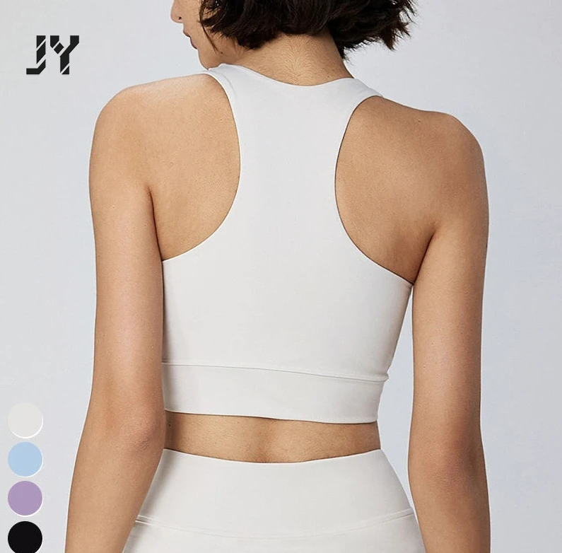 Joyyoung Removable Pad Custom Logo Sportswear Medium Support Workout Bras Gym Fitness Tank Top Yoga Sports Bra for Women