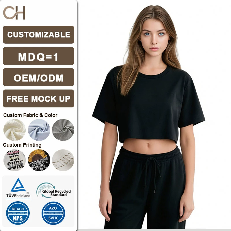 Summer Women's Oversized Crop Top Solid Short Sleeve T-Shirt Hot Girl Aesthetic Casual Gym Yoga Tank Top Loose Fit Tee
