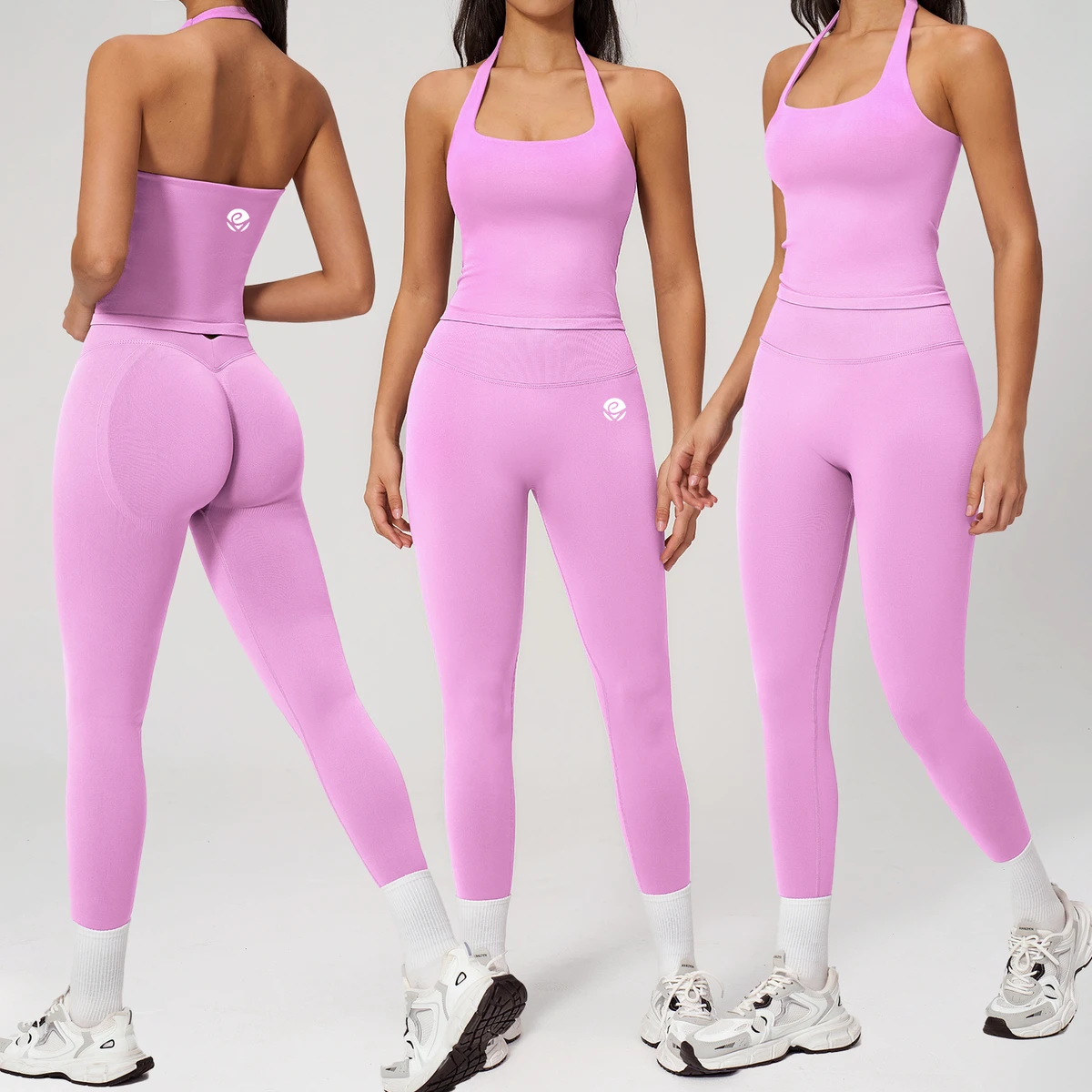 Custom Sportswear Gym Clothing Activewear Suit Seamless Sport 2 Pcs Gym Fitness Sets Fitness Yoga Wear Workout Sets for Women