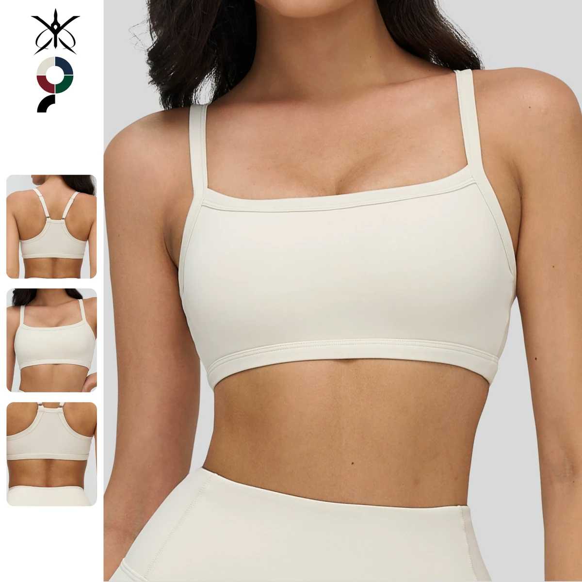Fashionable Sexy Cross-Back Lace-Up Yoga Bra with Breathable Back Panel Quick-Dry Outdoor Running Sports Fitness Underwear
