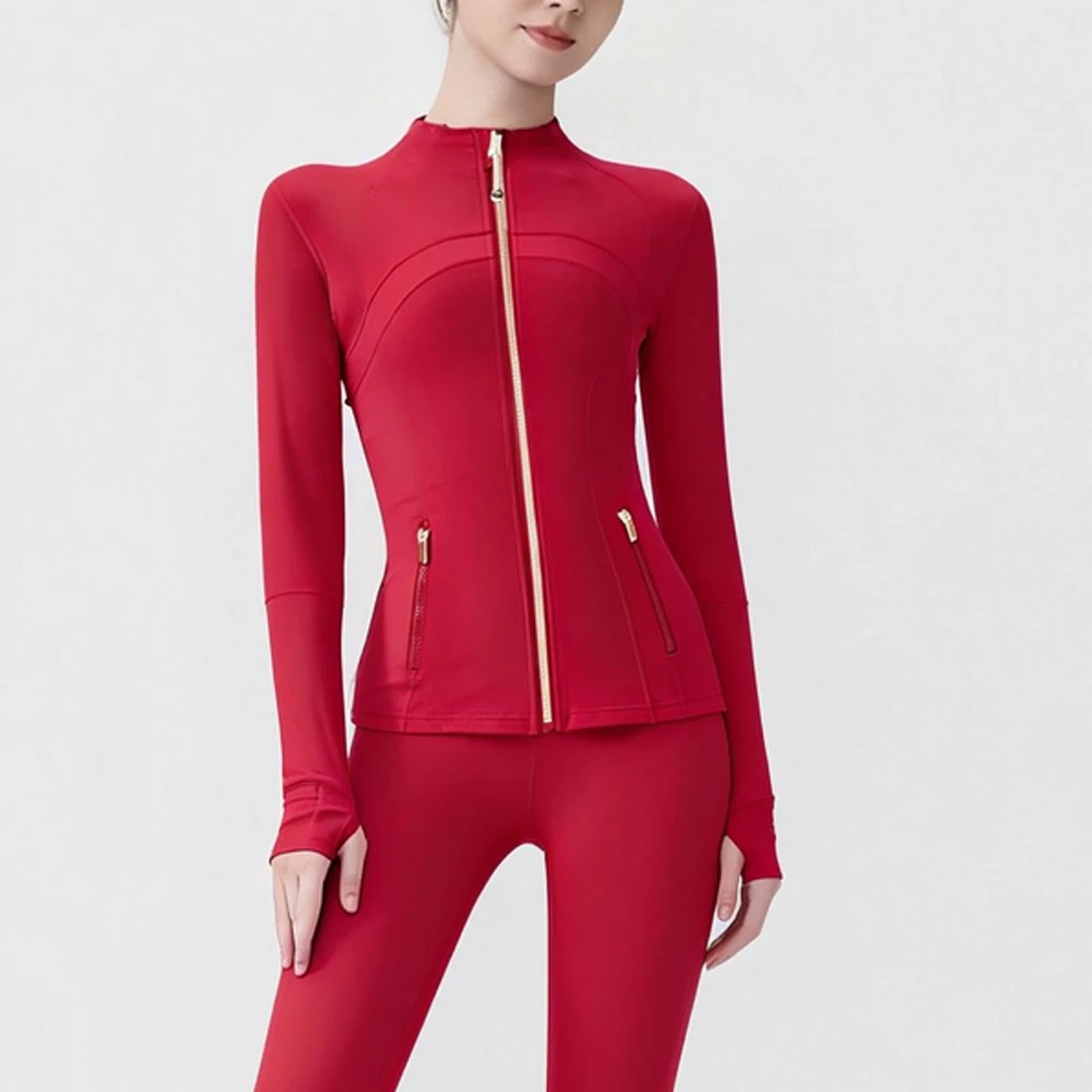 Premium Women's Long Sleeve Yoga Jacket Regular Fit Printed Anti-Bacterial Comfortable Breathable Sports Top Gym Fitness Running
